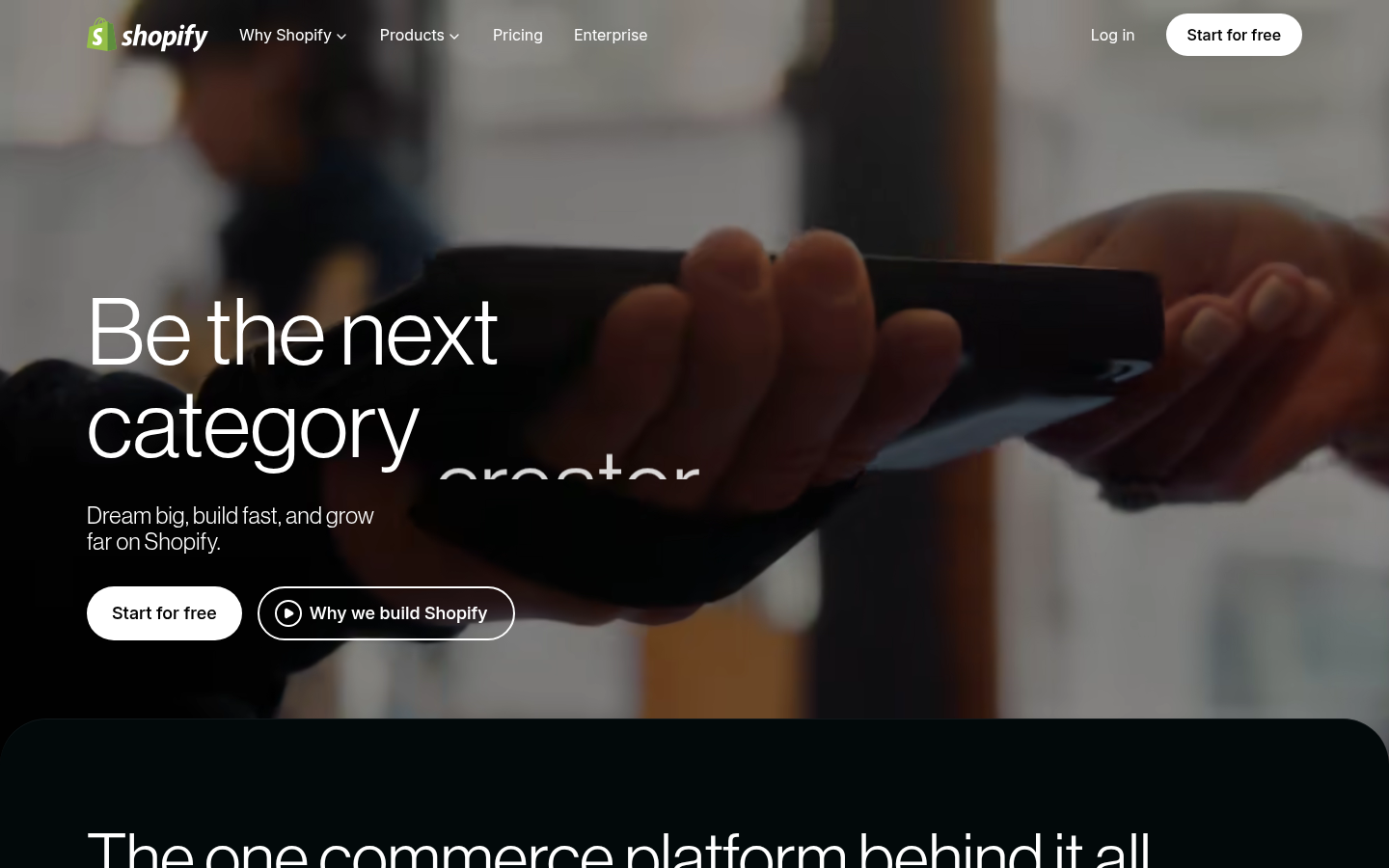 Shopify dashboard screenshot